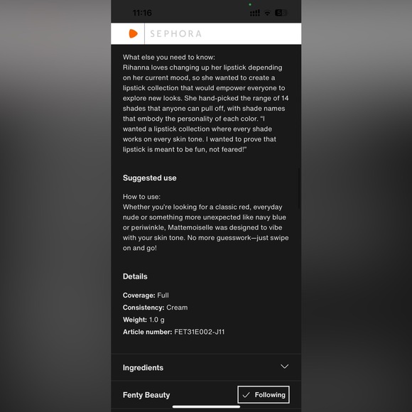 Fenty beauty lipstick - Dragon Mami - Picture 4 of 7